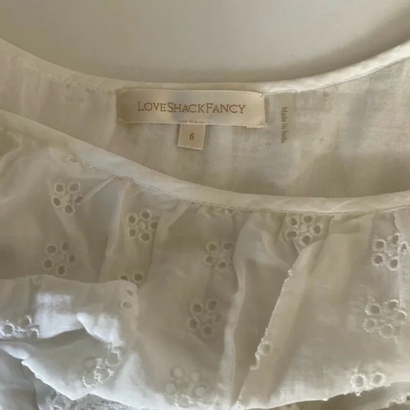 Rare LoveShackFancy White Ryan Dress 6 - Picture 6 of 12